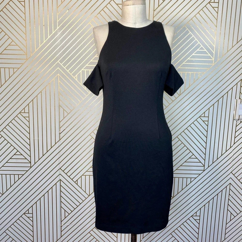 N/Nicholas Black Cold Shoulder Sheath Dress